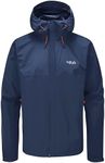 Rab Men's Downpour Eco Waterproof Breathable Jacket for Hiking, Trekking, & Climbing - Deep Ink - Large