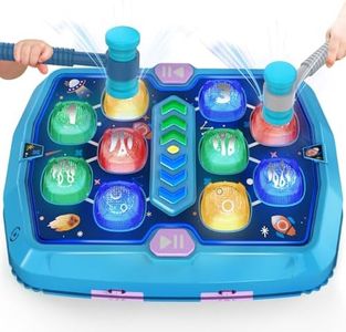 Hammer Mole Game for 3 4 5 6 Year Old Boys, Pounding Toys for Age 3-8, 3 Modes & Light Interactive Toddlers Toy with 2 Hammer, Baby Toy Gifts for Early Learning, Birthday Gift for Toddler Boy Girl