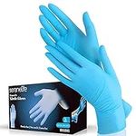 SereneLife Nitrile Disposable Latex & Powder Free Gloves - Great for Kitchens, Food Handling & Cleaning Supplies - Soft & Comfortable fit - Vinyl & Nitrile blend - Size Large -100 Pack