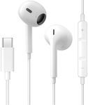 USB C Headphones,Type C Earphones Wired Hi-Fi Stereo Noise Earbuds In Ear USB C, reduction with Mic&Volume Control for iPhone 15/16, iPad Pro,Samsung Galaxy S20 S21 S22 S23/Ultra Note 10/20,Goog Pixel