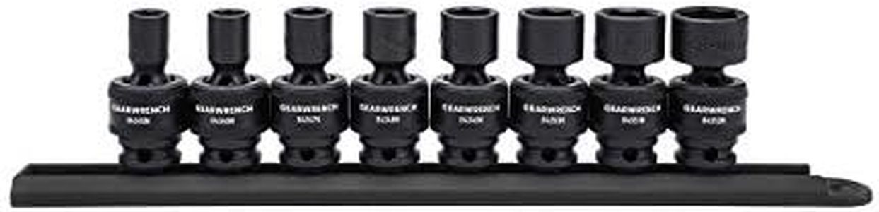 GEARWRENCH 8 Pc. 3/8" Drive 6 Point Standard Universal Impact SAE Socket Set - 84917N