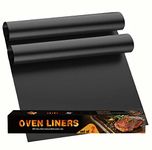 Oven Liners for Bottom of Oven, 2 Pack Large Thick Heavy Duty 100% Non-stick Reusable Teflon Oven Mat, 17”x25” Baking Mat for Electric, Gas, Toaster Ovens, Grills,Kitchen Friendly Cooking Accessory