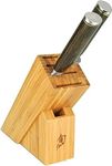 Shun Premier 3 Piece Build-A-Block Set, Includes 8" Chef's Knife, Honing Steel & Knife Block, Handcrafted Japanese Knife Block Set, VG-MAX Core & Damascus Stainless Steel Cladding, Pakkawood Handles