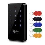 FST IP68 Waterproof Access Control Keypad Outdoor RFID Keypad Access Controller WG26 / 34 Touch Screen + 10 pcs Key Rings for Door Access Control System