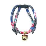 PetSoKoo Chirimen Cat Collar with Kitty Face Bell. Breakaway Cat Collars. Cute Kitten Collar for Girl Boy Samll