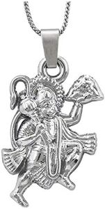 Silverwala 925-92.5 Sterling Silver Anjanaya (Hanuman) Fashion Pendant locket for Men Women Kids Boys and Girls (WITHOUT CHAIN)