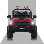 SRECAP Battery Operated 4x4 Big Size Jeep 12V Battery Jeep Battery Operated Ride On - Dark Red