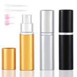 OBSGUMU 10ml Perfume Travel Bottle, 3pcs Perfume Atomiser Refillable, Spray Bottles, Portable for Travel Holiday Women Man