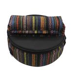 Hapihom Snare Drum Bag Ethnic Style Pattern Backpack Drum Case With Outside Pockets Storage Pouch Instrument Accessories