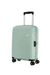 American Tourister Liftoff 55 Cms Small Cabin Polypropylene Hard Sided Double Spinner Wheel Luggage/Trolley Bag/Speed_Wheel 4 Wheel Suitcase (Seafoam Blue)