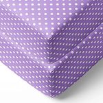 Bacati Pin Dots Crib Fitted Sheet, Purple