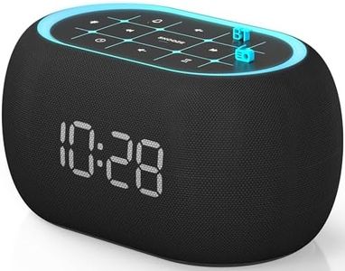 ANJANK Alarm Clock FM Radio with Bluetooth Speaker, Hi-Fi Stereo Sound, 7 Night Light Clolors, 8 Wake Up Sounds, 0-100% Dimmer, 30-Level Volume, Small Digital LED Clock with Auto Time Sync for Bedroom