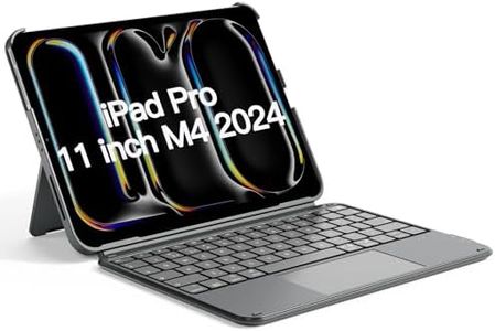 Inateck Keyboard Case Compatible with iPad Pro 11 inch M4 2024, Ultralight Keyboard for iPad Pro 11 inch M4 2024, Detachable, with Touchpad, KB04122-11 Gray