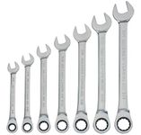 CRAFTSMAN CMMT87020 7-Piece 12-Point Standard (SAE) Ratchet Wrench Set