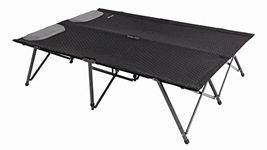 Outwell Folding Bed, Alloy Steel, Black, 132 x 192 x 45cm (WxLxH)