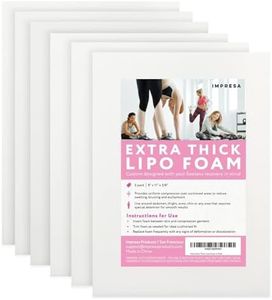 IMPRESA [6 Pack] Extra Thick Lipo Foam - Post Surgery Ab Board for Use with Post Liposuction Surgery Compression Garments Such As Fajas Colombianas, Phax and Lowla Coresets - Medical Grade Foam