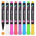 Blackboard Pen，Chalk Erasable Liquid Chalk Marker, Whiteboard Marker Pens, Fine Tip, Wipeable for Chalkboard, Window, Glass