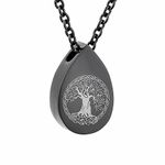 Minicremation Heart Tree of Life Urn Necklace for Ashes Urn Necklace for Ashes Cremation Necklace for Pet Ashes Necklace Memorial Ash Keepsake Cremation Urn Pendant for Women Men