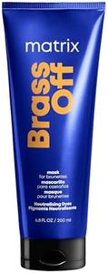 Matrix Blue Hair Mask,Brass Off Deep Conditioning Toning Hair Mask,Neutralizes Orange Tones and Brassy Tones,Tones Brunette and Blonde Hair,For Brunette,For Blonde Hair