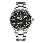 ADDIESDIVE Men's Automatic Watch Scuba Dive 200 M Water Resistant 42 MM 3D Black Textured Dial NH35A Mechanical Movement, black, Mechanical