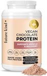 Future Kind Vegan Protein Powder Chocolate (34srv) - Whey Free Protein Powder for Men and Women Pea Plant Protein for Lean Muscle - Sugar-Free, Soy-Free Non Dairy Protein Powder w/Iron and Fiber
