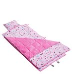 Disney Minnie Mouse 3-in-1 Travel Slumber Nap Mat with Built in Pillow, Plush Blanket and Carry Backpack Straps, 46"x26" Mat, Ages 3+