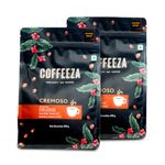 COFFEEZA Cremoso Ground Coffee Packet | Coarse Grind (French Press) | Medium-Dark Roasted Ground Coffee - Speciality Grade Ground Coffee Pack Of 2X 250Gm