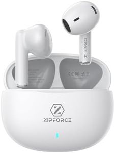 ZIPFORCE True Wireless Earbuds, in-Ear Bluetooth 5.3 Headphones 4-Mics ENC Clear Call, Bluetooth Earbuds Touch Control 40 Playtime, IPX6 Waterproof TWS, Light-Weight Earphones