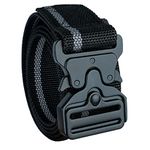 MELOTOUGH Tool Web Work Belt Buckle 2" inch Wide belt Black Simple Style for Woodworkers and Contractors