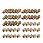 Sknrlko 50Pcs Male/Female End Union Brake Pipe Screw Nuts M10 x 1mm 3/16Inch OD Copper Brake Tubes Line Pipe Fittings Metric