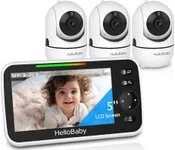 HelloBaby HB6550 5" Baby Monitor 3 