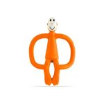 Matchstick Monkey, Original Teether & Gel Applicator, Antimicrobial Silicone Teething Toys for Baby, Easy to Grip, BPA Free, 3 Months Old+, 10.5 cm, Orange Monkey