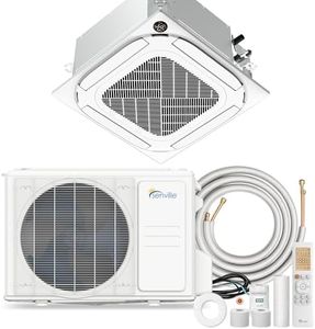 Senville 12000 BTU Ceiling Cassette Mini Split AC Heat Pump, 12000 BTU, 208/230V, Inverter