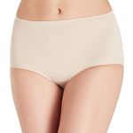 Ellen Tracy Essentials Womens Seamless Briefs 4-Pack Panties, Nude, XXL