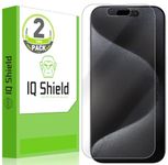 IQShield Screen Protector Compatible with Apple iPhone 15 (2-Pack) Anti-Bubble Clear TPU Film