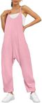 AUTOMET Jumpsuits for Women Casual Summer Outfits Rompers Comfy Y2k Loose Baggy Trendy Overalls Jumpers Fashion Clothes 2025 Pink XS