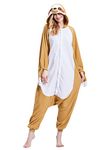 Magicalani Adult Onesie Pajamas - Unisex Halloween Animal Costume Sleepwear for Men & Women - Comfy & Fun Cosplay Outfit, Sloth, Medium