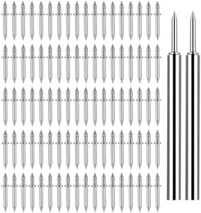 250 Pcs Double-Head Skirting Thread Seamless Nail, Double-Headed Nails, Invisible Screws & Nail-Specific Sleeve Tool, Seamless Skirting Thread Nails with Solid Wood Baseboard.