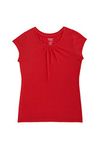 French Toast Big Girls' Short Sleeve Crew Neck T-Shirt, Red, 14/16