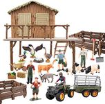 Toymany 54PCS Big Farm Animals Figu