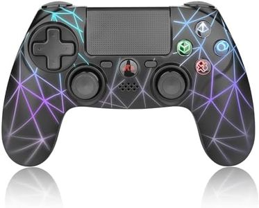 Rii Gaming GP600 - Gamepad Bluetooth + USB con mouse touchpad, altoparlante, microfono, vibrazione e retroilluminazione compatibile con PlayStation 4, Windows, Mac, Android, Fire TV, Raspberry Pi