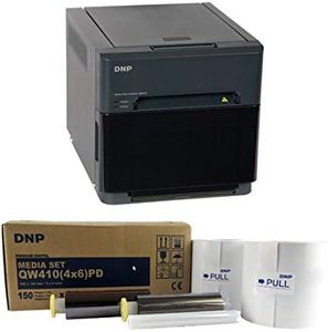 DNP QW410 4.5-inch Dye-Sublimation Professional Photo Printer Essential Bundle with 4x6-inch Digital Media, 2 Rolls (300 Total Prints)