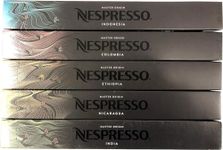 Nespresso OriginalLine Master Origin Variety Pack: Colombia, Ethiopia, India, Indonesia, Nicaragua, 50 Capsules - NEW - ''NOT compatible with Vertuoline''