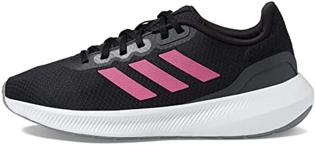 adidas Womens Run Falcon 3.0 W Shoes, Black/Pulse Magenta/Grey, 8