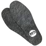 Wool Felt Warm Insoles - Winter Heated Shoe Insoles，Natural Wool Boot Insoles，Warm Lambs Wool Insoles for Men (Men's 13)