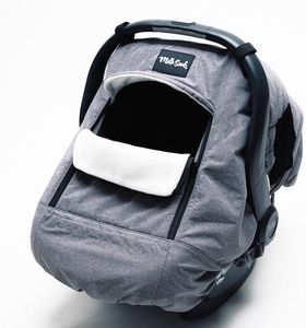 Milk Snob Winter Baby Car Seat Cover - Carseat Canopy & Stroller Cover for Babies - Waterproof, Windproof, Cozy Inner Fleece Lining - Keep Your Baby Warm, Dry & Cozy This Winter (Stormy)