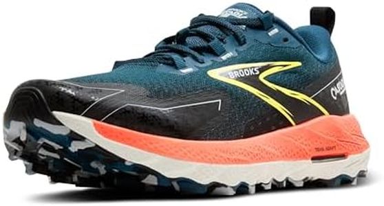 BROOKS Herren Cascadia 18 Sneaker, Black/Blue Wash/Orange, 44.5 EU