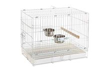 Prevue Hendryx Travel Bird Cage 1305 White, 20" by 12-1/2" by 15-1/2"