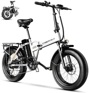 1000W Folding Electric Bike, 48V 20.8AH Large Removable Battery E-Bike, 30+MPH, 80 Miles Max Range, 20" Fat Tire Electric Bike for Adults, Adult Electric Bicycles Commute E-Bikes For Women/Men(white)