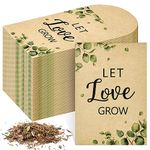 Tenare 50 Pieces Let Love Grow Seed Packets Not Include Seeds Wedding Favours for Guests Wildflower Seed Bags Eucalyptus Small Envelopes for Wedding Anniversary Baby Shower